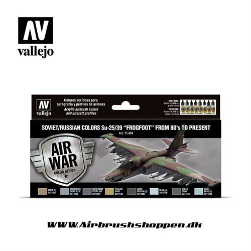 71.603 Soviet/Russian colors Su-25/39 “Frogfoot” from 80’s to present, 8 x 17 ml Air War